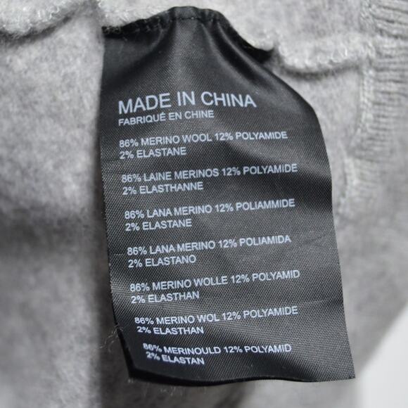 Club Monaco Men's Merino Wool Blend Gray XS Full Zip Sweater - Picture 6 of 8